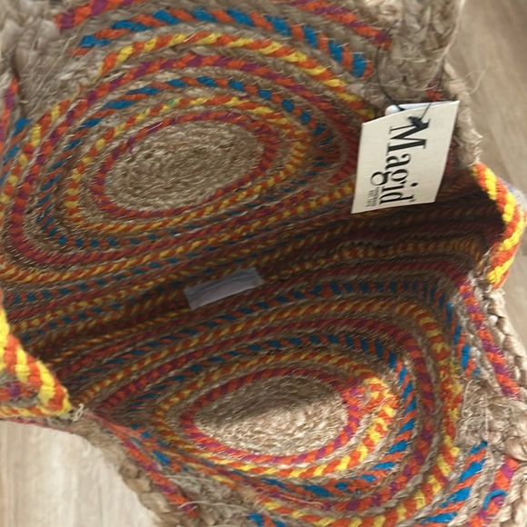 Magid women’s circle woven jute, oversized beach tote bag - Picture 4 of 4